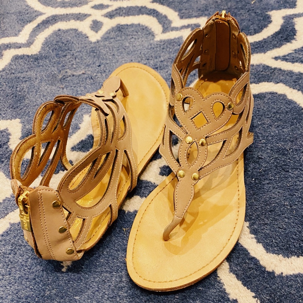 Tan/cream sandals